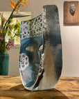 Lifestyle display of Maleras Malik Swedish Crystal Art Sculpture, limited edition handmade crystal decor piece styled elegantly in luxury home setting at Spacio India.