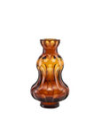 Amber crystal vase on a white background