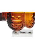 Close left look of Mario Cioni Crystal Baboda Passion Suspended Bowl on white back ground available at Spacio India for luxury home decor accessories collection of Bowls & Centerpieces.