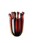 Decorative crystal vase with a unique design on a white background