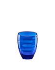 Blue crystal vase on a white background