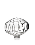 Decorative crystal object with intricate design on a white background