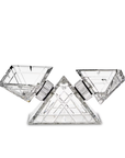 Upside down look of Mario Cioni Crystal Pyramidion Centerpiece 3115 22 by Tondo Doni on white back ground available at Spacio India for luxury home decor accessories collection of Bowls.
