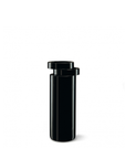 Mario Cioni A.Y.L.I. Cilindric Black Crystal Vase by Tondo Doni on a white background available at spacio india for luxury home decor collection of decorative vases.