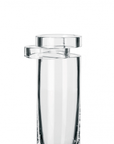 Close look of Mario Cioni A.Y.L.I. Cilindric Clear Crystal Vase by Tondo Doni on a white background available at spacio india for luxury home decor collection of decorative vases.