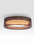 Ceiling light fixture with a brown and gold design on a white background