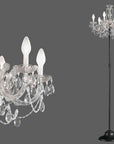 Close up of Masiero's Drylight chandeliers style floor lamp on a gray background