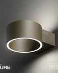 Modern wall-mounted light fixture with 'Neolux Pure' branding on a dark background
