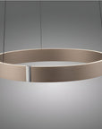 Modern ring pendant light on a gray background