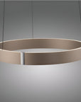 Modern ring pendant light on a gray background