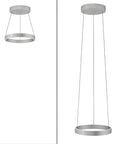 Two modern pendant kinetic lights on a white background