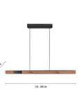 Moto-Rise Oak/Black Pearl Suspension Chandelier by Neuhaus Pure | Spacio