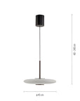 E-Vitrum Pendant Dark-Metal Brown 45