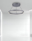 Ceiling kinetic light fixture in a modern interior setting