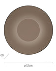 Brown glass wall light with dimensions on a white background