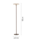 Vitrum Dark-Metal Brown Floor Lamp by Neuhaus Pure | Spacio