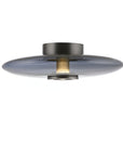 Ceiling light fixture with a black and gold design on a white background