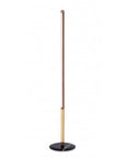 Floor lamp with a wooden base and black base on a white background from Nomon available at Spacio retail stores in Mumbai and Kolkata
