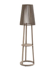 Solar light side table cum Floor lamp with a cylindrical design on a white background