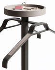Close up of Giobagnara's Philippe tall gray coat stand