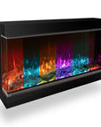 A stylish Planika Fireplace Electric LED Astro Wall Mounted with design flexibility and vibrant, 3D LED technology that creates colorful flames.