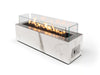 Modern outdoor gas fire pit with flames on a white background from Planika available at Spacio retail stores in Mumbai & Kolkata.  Modern outdoor gas fire pit with flames on a white background from Planika available at Spacio retail stores in Mumbai & Kolkata.