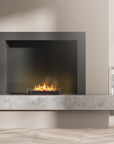 Planika Senso bioethanol insert burner fireplace in a modern interior setting