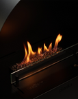 Close up of Planika bubble wall & floor bioethanol fireplace available at Spacio retail stores in Mumbai & Kolkata.