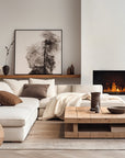 Luxury water vapour fireplace - Planika Cool Flame Pro available at Spacio India. Innovative artificial fireplace with RGB flame colors and remote control.
