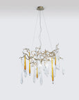 A Serip Aqua Chandelier from the Serip Aqua Collection, featuring delicate glass drops hanging elegantly.