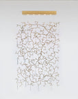Decorative curtain screen light with intricate design on a white background