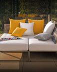 Sifas Kalife collection of sofa seating with ottomans at exterior available at Spacio India for luxury home Outdoor Furniture decor collection