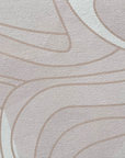 A pink and white abstract painting with wavy lines, incorporating Affreschi Studio Milo Tailor Collection SM01 wallpapers.