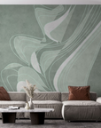 A living room with an Affreschi Studio Milo Tailor Collection SM01 wall mural.