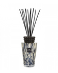 Baobab Black Pearls 250ml Diffuser Mini TOTEMXSPB in a blue and white vase scented with black pearls and ginger.