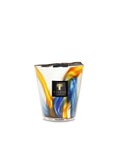 A Baobab Nirvana Holy Candle Max 16 MAX16NHO with a blue, yellow, and black design perfect for creating ambiance.
