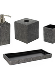 The SV Casa Samurai Collection offers a luxurious selection of Bath Set Sam Black SVPS04 4pc Set bathroom accessories in sleek black and elegant gray.
