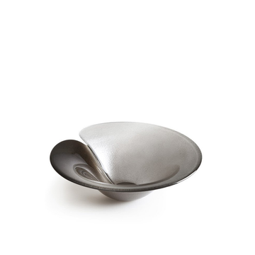 Maleras Crystal Magic Silver Bowl on a white back ground for modern interiors available at Spacio India from Decor Accessories and Tableware Collection of Decorative Bowls.