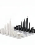Experience the iconic skyscraper architecture of New York City with this Skyline Chess Acrylic New York Marble Board.