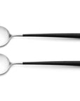 Cutipol Noor luxury cutlery set featuring lightweight pieces with curved resin handles and brushed steel finish, perfect for elegant dining experiences - 2 pc salad server