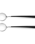 Cutipol Noor luxury cutlery set featuring lightweight pieces with curved resin handles and brushed steel finish, perfect for elegant dining experiences - 2 pc salad server