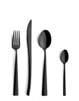Cutipol Duna Cutlery set - 4 pcs in polished black finish