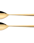 Cutipol Rondo Cutlery collection featuring clean and contemporary lines, perfect for elegant dining in polished gold salad servers 2 pcs