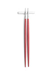 Cutipol Goa red matt stainless steel finish, black resin handles, and minimalist design for a luxurious dining experience - chop sticks with pillow