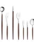 Cutipol Goa brown matt stainless steel finish, black resin handles, and minimalist design for a luxurious dining experience - 9pc set