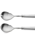 Cutipol Piccadilly Cutlery collection featuring round, ergonomic lines, for elegant dining experiences - 2 pcs salad servers in matt stainless steel finish