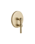 A single-handle wall-mounted candle holder in a brushed warm metallic finish, shown against a plain white background.