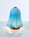 Blue table lamp on a white background from Venini at Spacio store in Mumbai