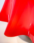 Closeup of Fantasmino red table lamp from Venini at Spacio store in Mumbai