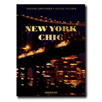 Front cover of Assouline New York Chic coffee table book on on white back ground available at Spacio India for luxury home decor collection of Travel Coffee Table Books.